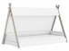 Kinderbett >Tulsa< in Perle-Weiß aus MDF - 220.2x140x113.3cm (BxHxT)