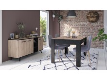 Sideboard >Waco< in Sonoma-Eiche aus Kunststoff - 160.7x73.3x43.9cm (BxHxT)