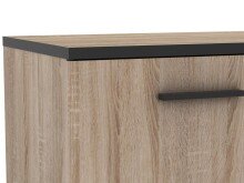 Sideboard >Waco< in Sonoma-Eiche aus Kunststoff - 160.7x73.3x43.9cm (BxHxT)
