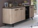 Sideboard >Waco< in Sonoma-Eiche aus Kunststoff - 160.7x73.3x43.9cm (BxHxT)