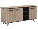 Sideboard >Waco< in Sonoma-Eiche aus Kunststoff - 160.7x73.3x43.9cm (BxHxT)