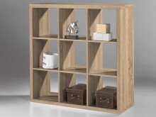 Raumteiler >Portia< in Sonoma-Eiche - 112x112x38cm...