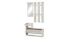 Garderoben-Set >Selene< in Eiche-Antik - 100x190x25cm (BxHxT)