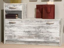 Garderoben-Set >Selene< in Eiche-Antik - 100x190x25cm (BxHxT)