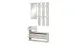 Garderoben-Set >Selene< in Eiche-Antik - 100x190x25cm (BxHxT)