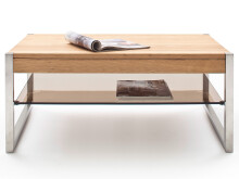 Couchtisch >Arie< in Asteiche aus Metall - 105x38x65cm (BxHxT)