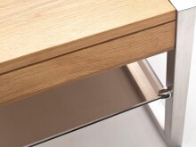Couchtisch >Arie< in Asteiche aus Metall - 105x38x65cm (BxHxT)