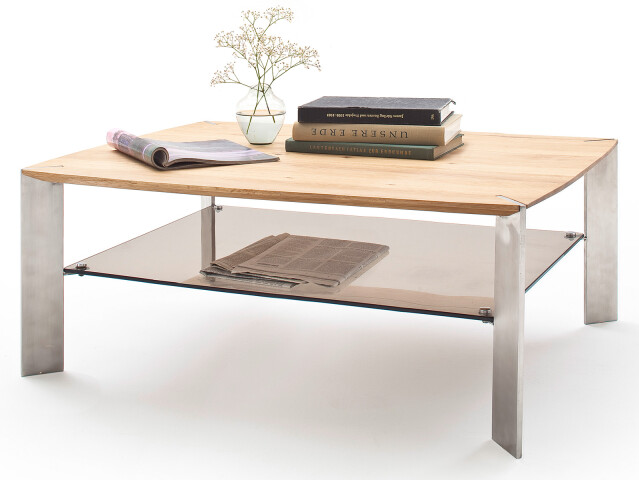 Couchtisch >Neath< in Asteiche aus Metall - 120x41x70cm (BxHxT)