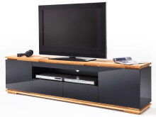 TV-Board >Charleston I< in Asteiche aus Massivholz - 202x54x40cm (BxHxT)