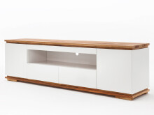 TV-Board >Charleston I< in Asteiche aus Massivholz - 202x54x40cm (BxHxT)