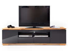 TV-Board >Charleston< in Asteiche aus Massivholz - 202x54x40cm (BxHxT)