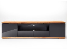 TV-Board >Charleston< in Asteiche aus Massivholz - 202x54x40cm (BxHxT)