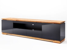 TV-Board >Charleston< in Asteiche aus Massivholz - 202x54x40cm (BxHxT)