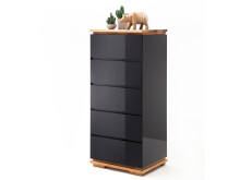 Schubkastenkommode >Charleston I< in Asteiche aus Massivholz - 51x115x40 (BxHxT)