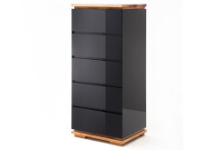 Schubkastenkommode >Charleston I< in Asteiche aus Massivholz - 51x115x40 (BxHxT)