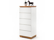 Schubkastenkommode >Charleston< in Asteiche aus Massivholz - 51x115x40cm (BxHxT)