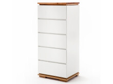 Schubkastenkommode >Charleston< in Asteiche aus Massivholz - 51x115x40cm (BxHxT)