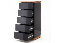 Schubkastenkommode >Charleston< in Asteiche aus Massivholz - 51x115x40cm (BxHxT)