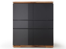 Highboard >Charleston I< in Asteiche aus Massivholz - 102x115x40cm (BxHxT)