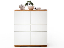 Highboard >Charleston I< in Asteiche aus Massivholz - 102x115x40cm (BxHxT)