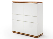 Highboard >Charleston I< in Asteiche aus Massivholz - 102x115x40cm (BxHxT)
