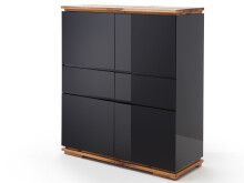 Highboard >Charleston I< in Asteiche aus Massivholz - 102x115x40cm (BxHxT)