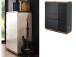 Highboard >Charleston I< in Asteiche aus Massivholz - 102x115x40cm (BxHxT)