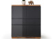 Highboard >Charleston I< in Asteiche aus Massivholz - 102x115x40cm (BxHxT)