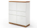 Highboard >Charleston I< in Asteiche aus Massivholz - 102x115x40cm (BxHxT)