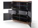 Highboard >Charleston I< in Asteiche aus Massivholz - 102x115x40cm (BxHxT)