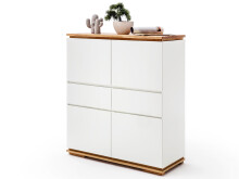 Highboard >Charleston< in Asteiche aus Massivholz - 102x115x40cm (BxHxT)