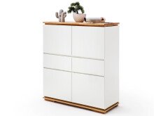 Highboard >Charleston< in Asteiche aus Massivholz - 102x115x40cm (BxHxT)