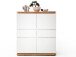 Highboard >Charleston< in Asteiche aus Massivholz - 102x115x40cm (BxHxT)