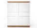Highboard >Charleston< in Asteiche aus Massivholz - 102x115x40cm (BxHxT)