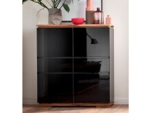 Highboard >Charleston< in Asteiche aus Massivholz -...