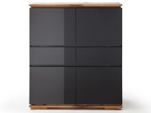 Highboard >Charleston< in Asteiche aus Massivholz - 102x115x40cm (BxHxT)