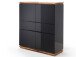 Highboard >Charleston< in Asteiche aus Massivholz - 102x115x40cm (BxHxT)