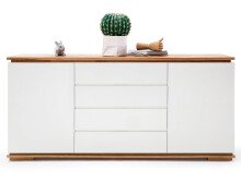 Sideboard >Charleston< in Weiß matt lackiert - 172x81x40cm (BxHxT)
