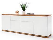 Sideboard >Charleston< in Weiß matt lackiert - 182x81x40cm (BxHxT)