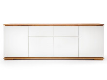 Sideboard >Charleston< in Weiß matt lackiert - 182x81x40cm (BxHxT)