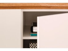 Sideboard >Charleston< in Weiß matt lackiert - 182x81x40cm (BxHxT)