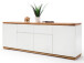Sideboard >Charleston< in Weiß matt lackiert - 182x81x40cm (BxHxT)