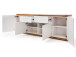 Sideboard >Charleston< in Weiß matt lackiert - 182x81x40cm (BxHxT)