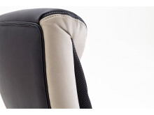Chefsessel >Rayleigh< in Schwarz Beige aus Metall - 78x116x79cm (BxHxT)