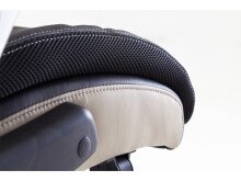 Chefsessel >Rayleigh< in Schwarz Beige aus Metall - 78x116x79cm (BxHxT)