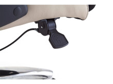 Chefsessel >Rayleigh< in Schwarz Beige aus Metall - 78x116x79cm (BxHxT)