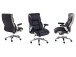 Chefsessel >Rayleigh< in Schwarz Beige aus Metall - 78x116x79cm (BxHxT)