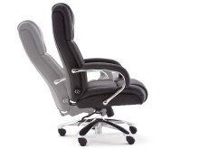 Chefsessel >Rayleigh< in Schwarz aus Metall - 74x118x83cm (BxHxT)