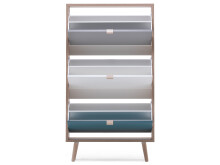 Schuhkipper >Visby< in Sonoma-Eiche - 70x127x24cm (BxHxT)