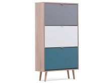 Schuhkipper >Visby< in Sonoma-Eiche - 70x127x24cm (BxHxT)